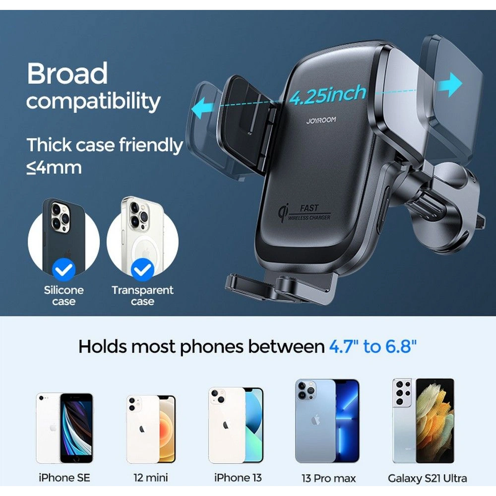 Hurtownia GSM - Uchyt do auta s indukční nabíječkou Joyroom JR-ZS243 Air Vent Car Mount Wireless Charger 15W Černý - JYR087BLK - {ean13} - Hurt