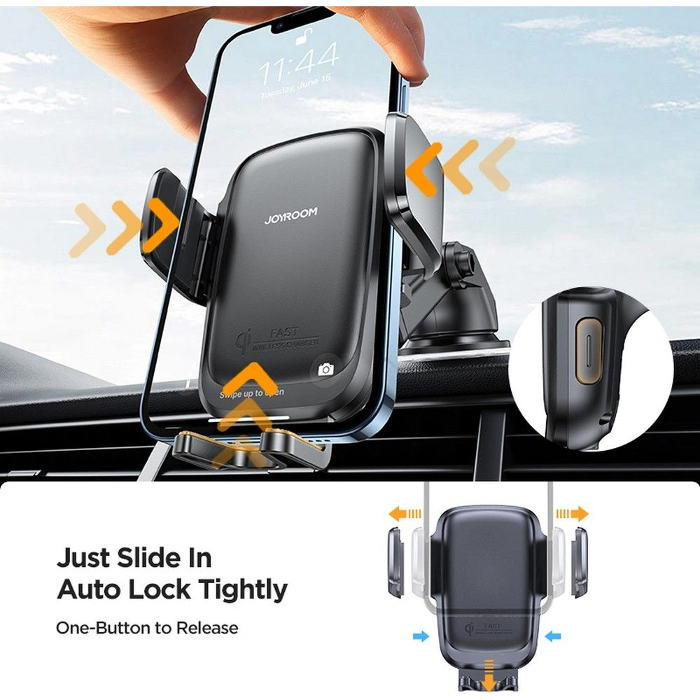 Hurtownia GSM - Upevnění do auta s indukční nabíječkou Joyroom JR-ZS243 Dashboard Car Mount Wireless Charger 15W Black - JYR088BLK - {ean13} - Hurt