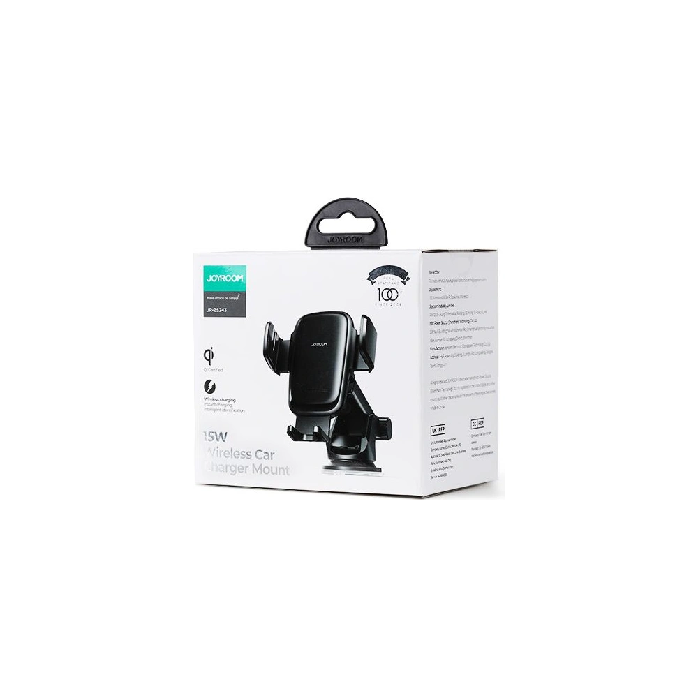 Hurtownia GSM - Upevnění do auta s indukční nabíječkou Joyroom JR-ZS243 Dashboard Car Mount Wireless Charger 15W Black - JYR088BLK - {ean13} - Hurt