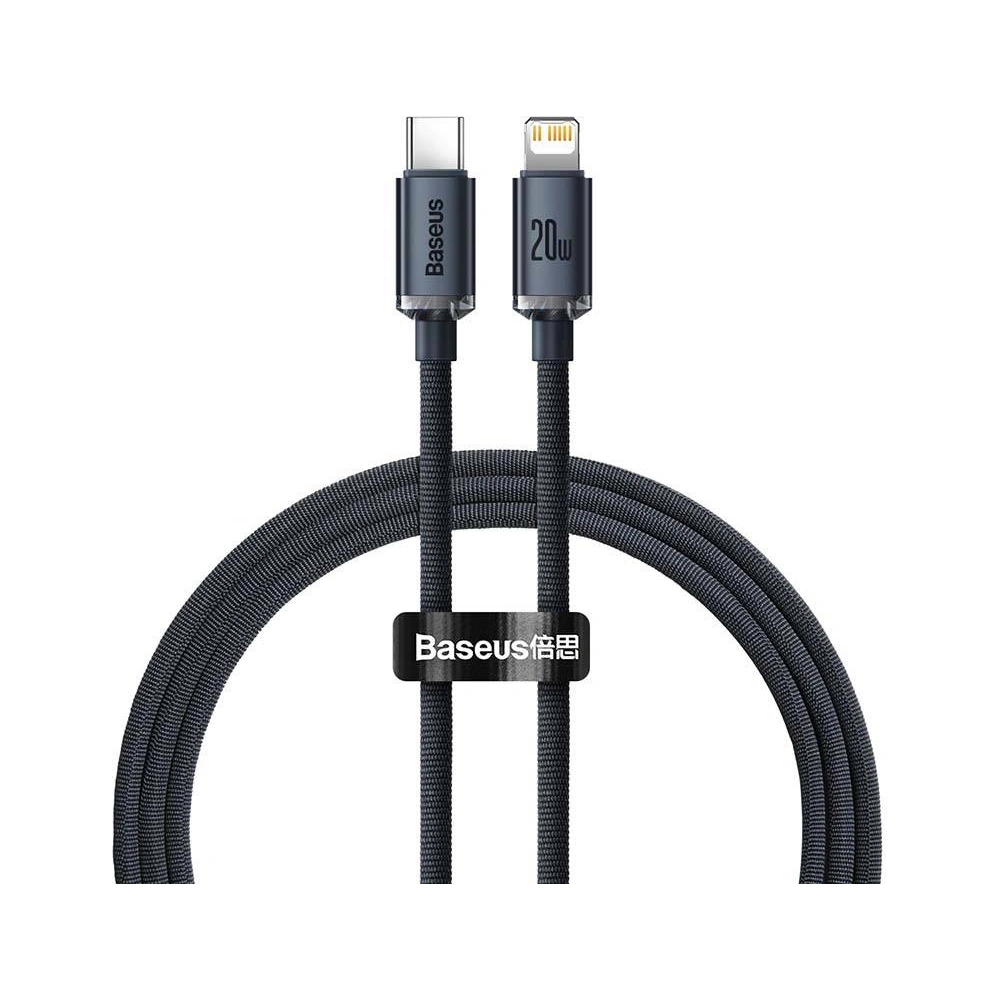 Hurtownia GSM - Kabel USB-C do Lightning Baseus Crystal, 20W, PD, 1.2m (černý) - BSU3224BLK - {ean13} - Hurt
