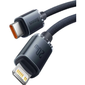Kabel USB-C do Lightning Baseus Crystal, 20W, PD, 1.2m (czarny)
