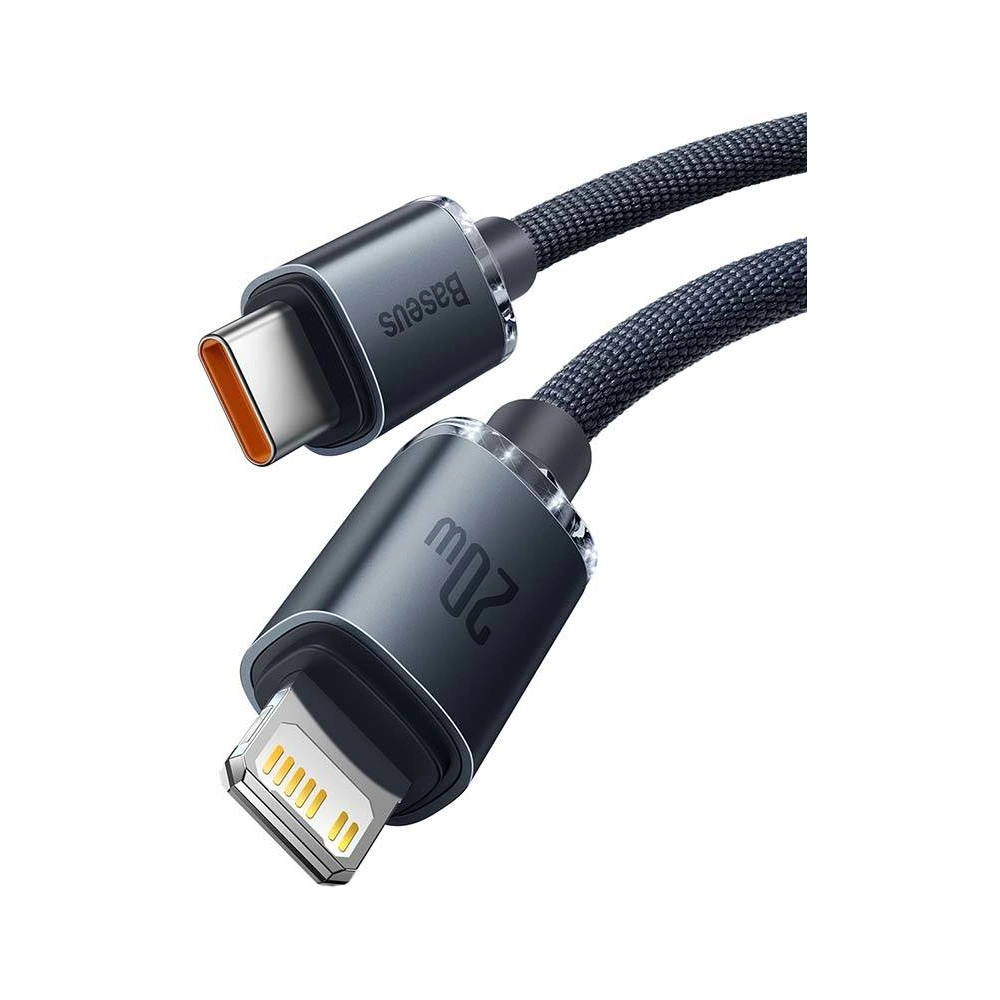Hurtownia GSM - Kabel USB-C do Lightning Baseus Crystal, 20W, PD, 1.2m (černý) - BSU3224BLK - {ean13} - Hurt