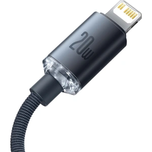 Kabel USB-C do Lightning Baseus Crystal, 20W, PD, 1.2m (czarny)