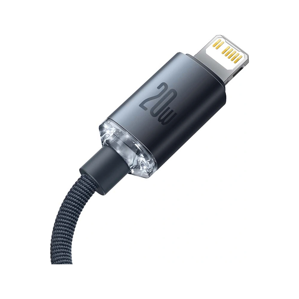Hurtownia GSM - Kabel USB-C do Lightning Baseus Crystal, 20W, PD, 1.2m (černý) - BSU3224BLK - {ean13} - Hurt