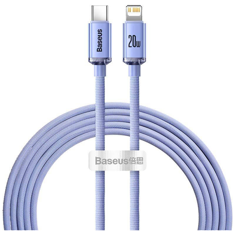 Baseus Distributor - 6932172602796 - BSU3225VIO - Baseus Crystal cable USB-C to Lightning, 20W, PD, 2m (violet) - B2B homescreen