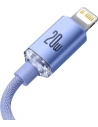 Hurtownia GSM - Kabel USB-C do Lightning Baseus Crystal, 20W, PD, 2m (fioletowy) - BSU3225VIO - {ean13} - Hurt