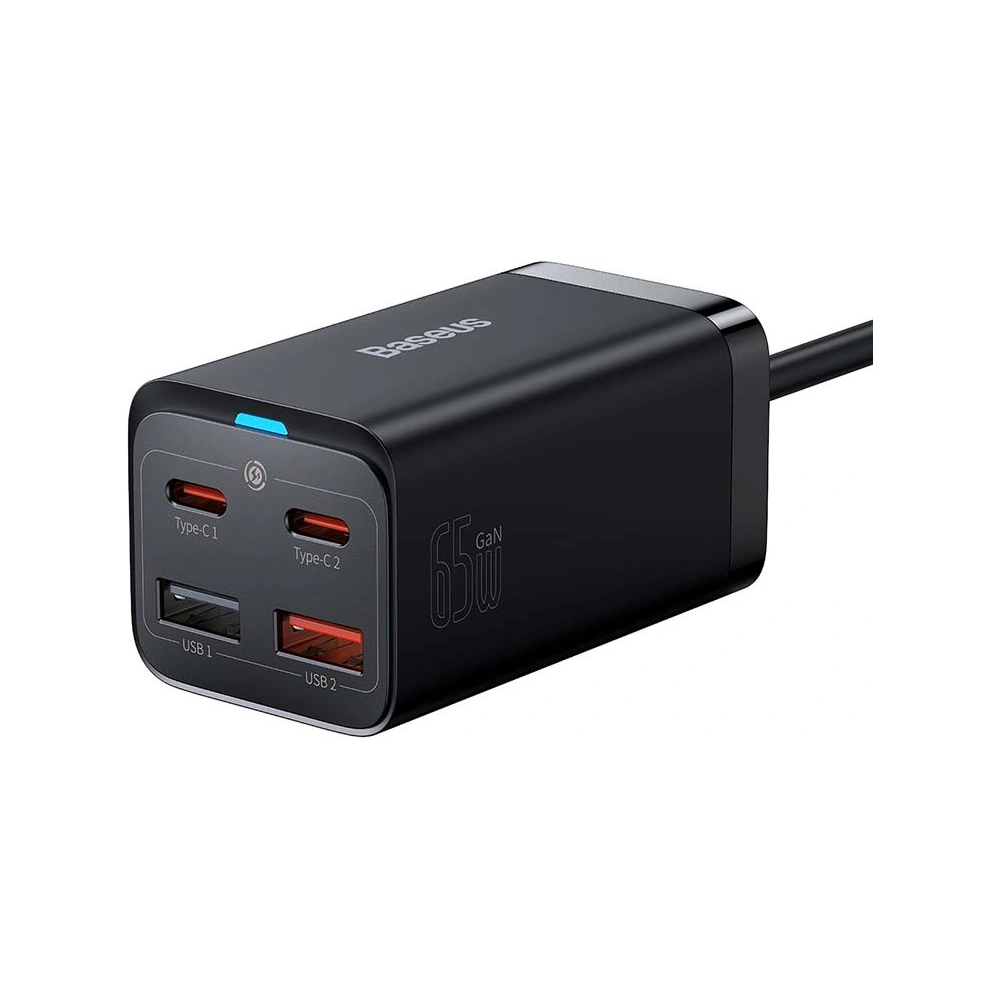 Hurtownia GSM - Síťová nabíječka Baseus GaN3 Pro, 2x USB-C, 2x USB, 65W (černá) - BSU3226BLK - {ean13} - Hurt
