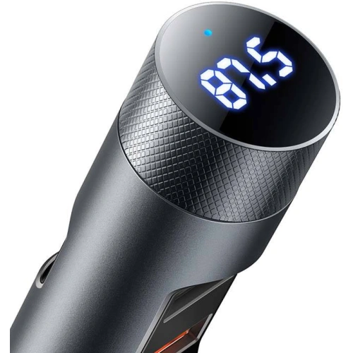 Transmiter FM Baseus Energy Column Pro, Bluetooth 5.0, 2x USB, 30W (szary)
