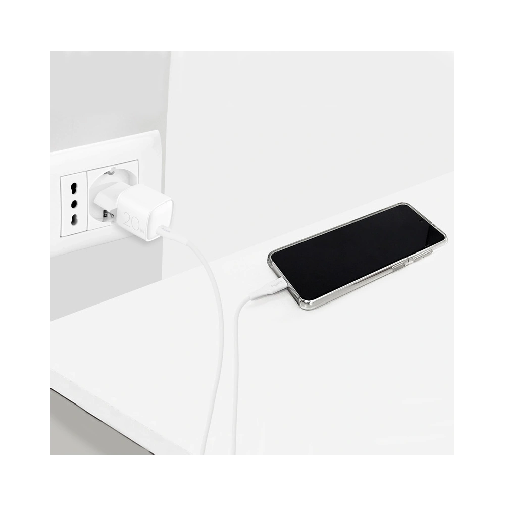 Hurtownia GSM - Nabíječka PURO Super Mini Fast Wall Charger USB-C Power Delivery 20W (bílá) - PUR564WHT - {ean13} - Hurt