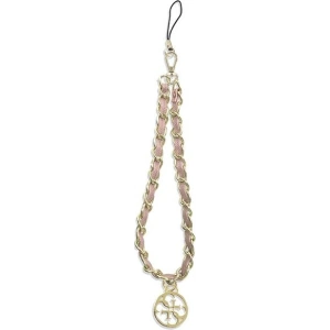 Zawieszka Guess GUSTSAS4P Phone Strap różowy/pink Chain Metal 4G Charm