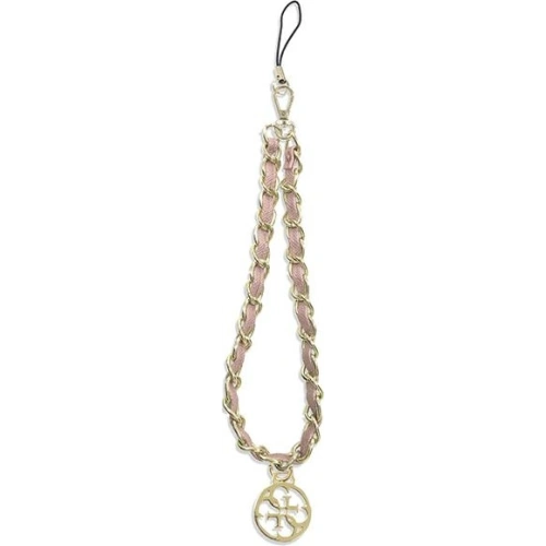 Zawieszka Guess GUSTSAS4P Phone Strap różowy/pink Chain Metal 4G Charm