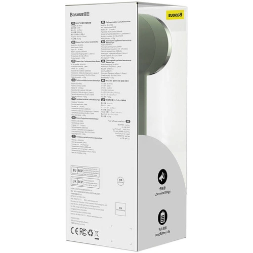 Przenośny wentylator ręczny Baseus Flyer Turbine (zielony)