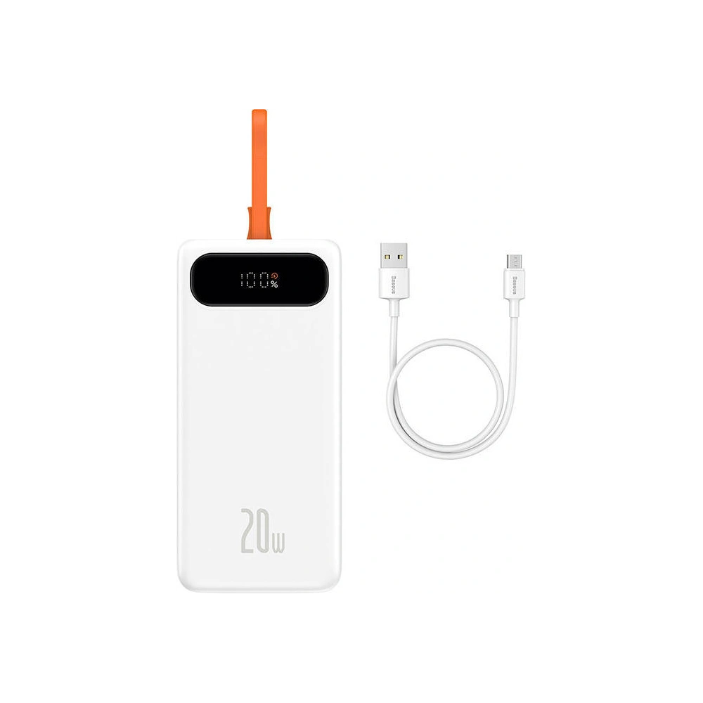 Hurtownia GSM - Powerbank Baseus Block 20000mAh, 22.5W + kabel Lightning (biały) - BSU3237WHT - {ean13} - Hurt