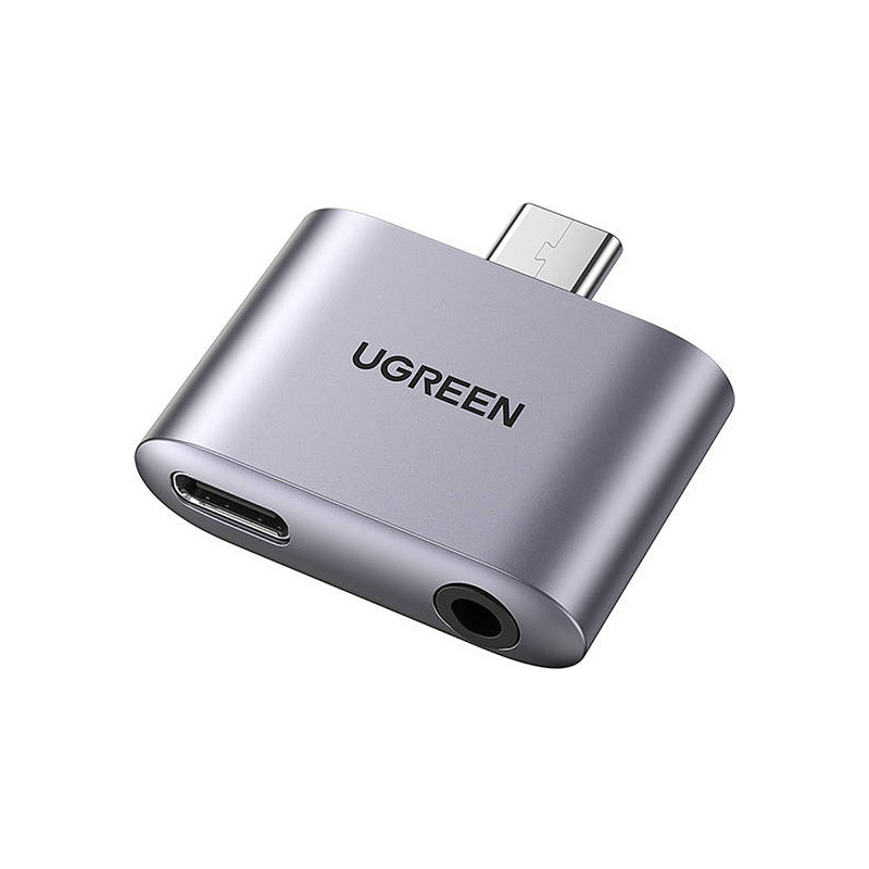 Ugreen Distributor - 6957303873111 - UGR1093GRY - UGREEN CM231 USB-C to USB-C Adapter + jack 3.5mm (gray) - B2B homescreen