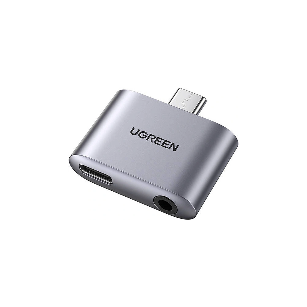 Wholesale UGREEN CM231 USB-C to USB-C Adapter + jack 3.5mm (gray) - UGR1093GRY - {ean13} - Hurt