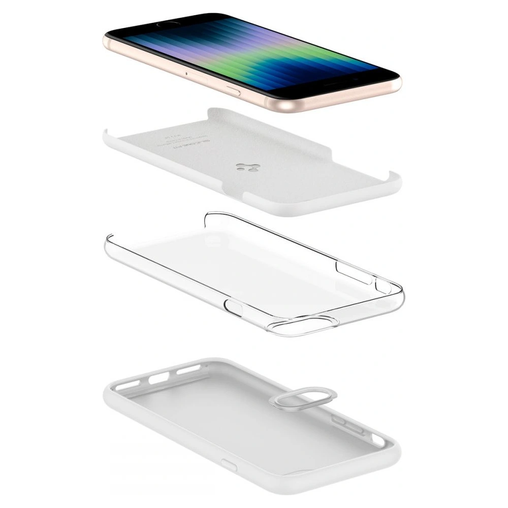 Hurtownia GSM - Etui Spigen Silicone Fit Apple iPhone SE 2022/SE 2020/8/7 Bílá - SPN2232WHT - {ean13} - Hurt