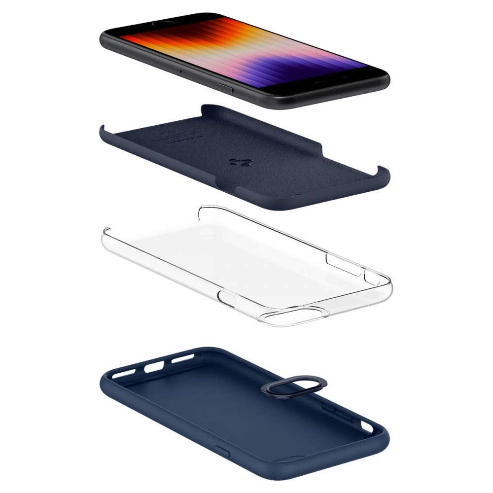 Hurtownia GSM - Etui Spigen Silicone Fit Apple iPhone SE 2022/SE 2020/8/7 Námořnická modrá - SPN2233BLU - {ean13} - Hurt