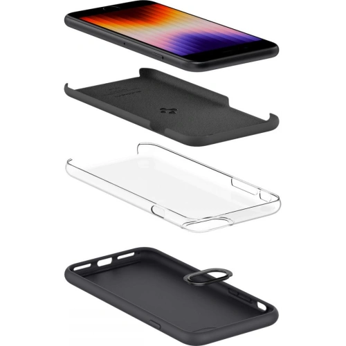 Etui Spigen Silicone Fit Apple iPhone SE 2022/SE 2020/8/7 Black
