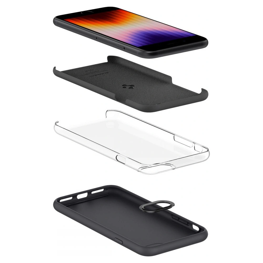 Hurtownia GSM - Etui Spigen Silicone Fit Apple iPhone SE 2022/SE 2020/8/7 černé - SPN2234BLK - {ean13} - Hurt
