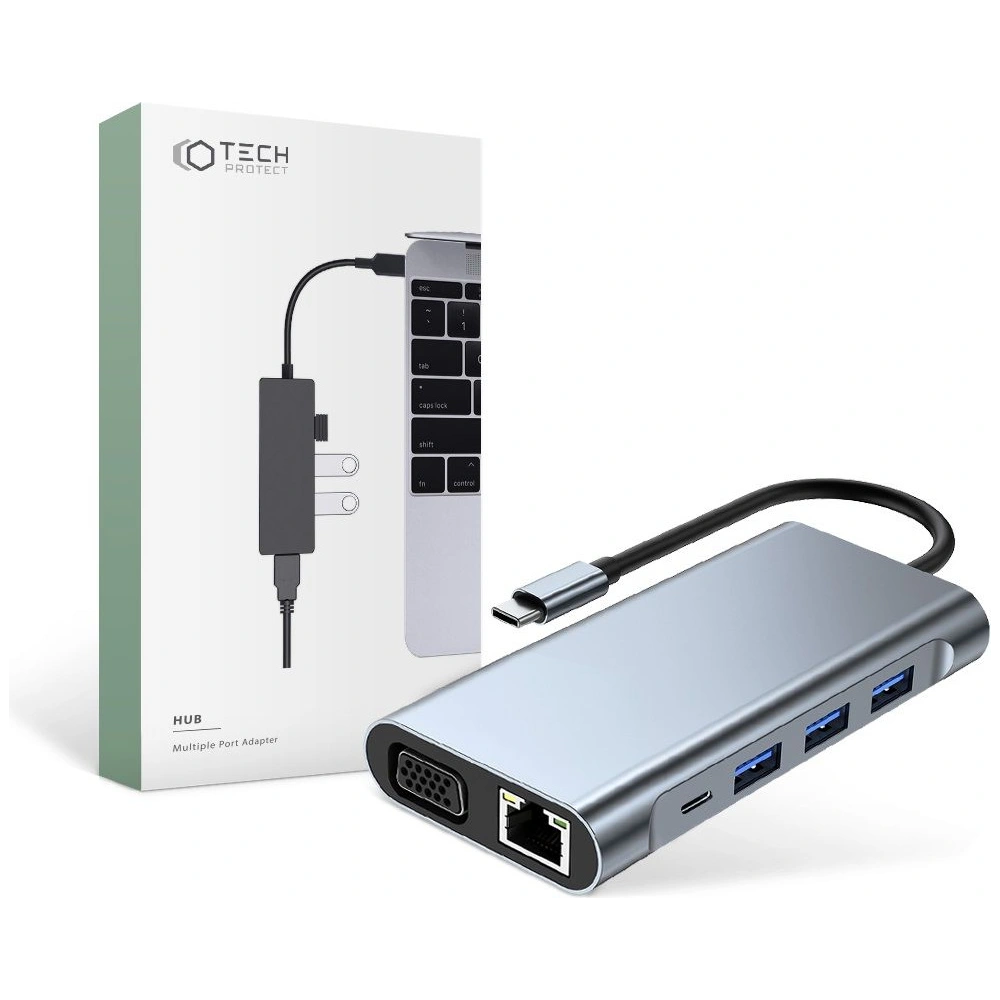 Hurtownia GSM - Hub 10w1 Tech-Protect V7 Šedá - THP998GRY - {ean13} - Hurt