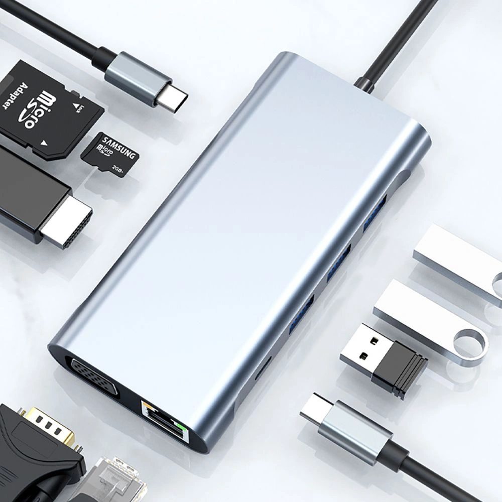 Hurtownia GSM - Hub 10w1 Tech-Protect V7 Šedá - THP998GRY - {ean13} - Hurt
