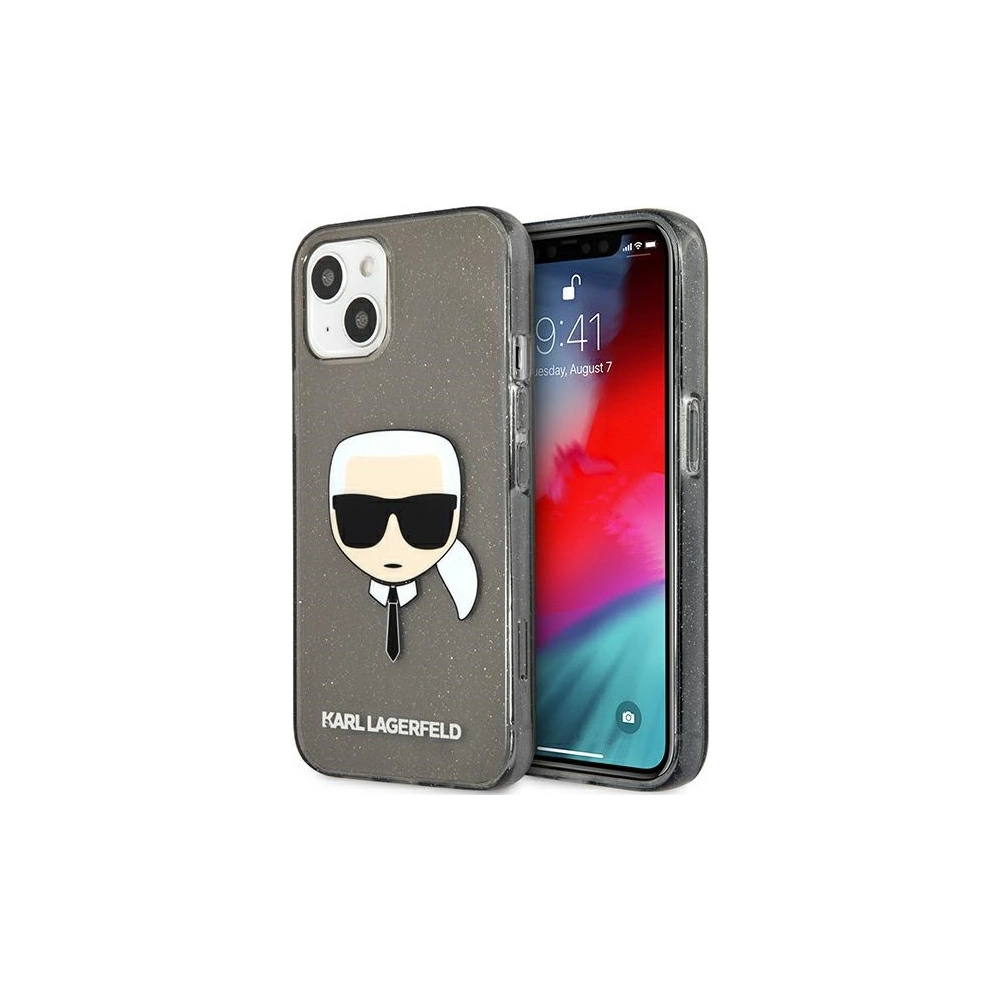 Hurtownia GSM - Etui Karl Lagerfeld KLHCP13MKHTUGLB Apple iPhone 13 czarny/black hardcase Glitter Karl`s Head - KLD920BLK - {ean13} - Hurt