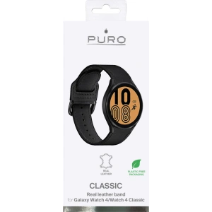 Hurtownia GSM - Pasek PURO Classic Leather Band Samsung Galaxy Watch 4/4 Classic (czarny) - PUR567BLK - {ean13} - Hurt