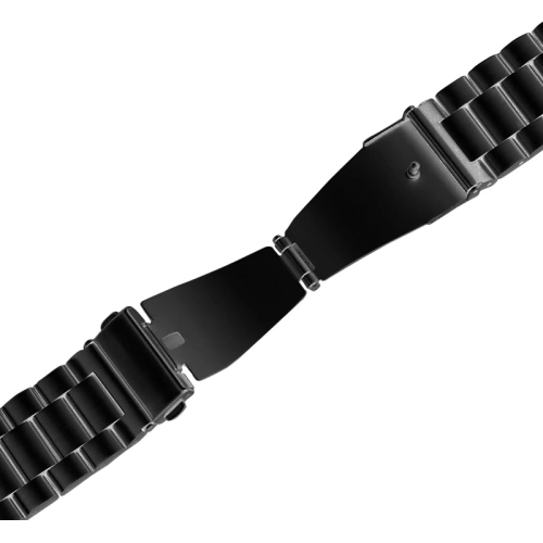 Bransoleta PURO Metal Stainless Steel Band Samsung Galaxy Watch 4/4 Classic (czarny)