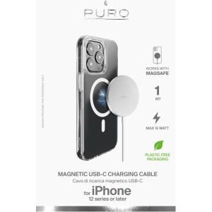 Ładowarka bezprzewodowa PURO Magnetic Charging Cable USB-C MagSafe 15W