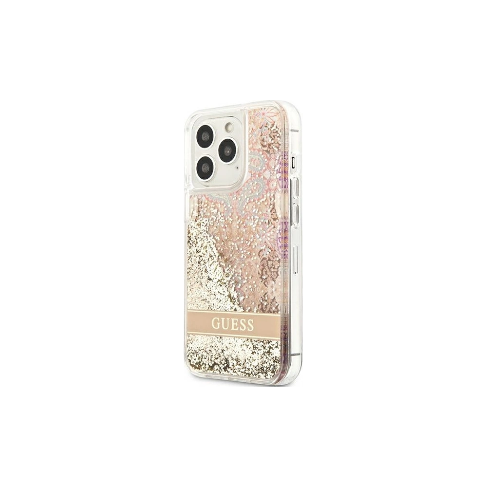 Hurtownia GSM - Etui Guess GUHCP13LLFLSD Apple iPhone 13 Pro zlatý/gold hardcase Paisley Liquid Glitter - GUE1675GLD - {ean13} - Hurt