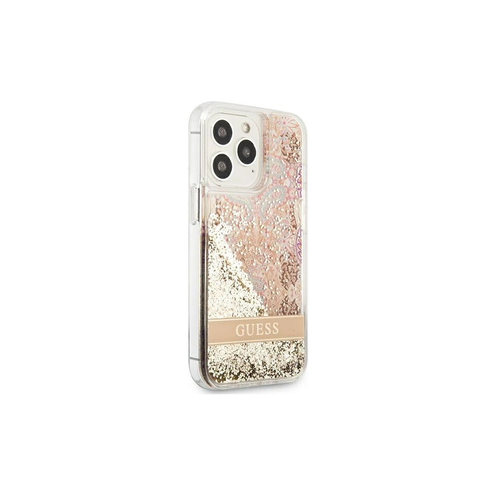 Hurtownia GSM - Etui Guess GUHCP13LLFLSD Apple iPhone 13 Pro zlatý/gold hardcase Paisley Liquid Glitter - GUE1675GLD - {ean13} - Hurt