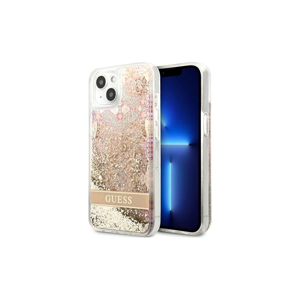 Hurtownia GSM - Etui Guess GUHCP13MLFLSD Apple iPhone 13 zlatý/gold hardcase Paisley Liquid Glitter - GUE1678GLD - {ean13} - Hurt