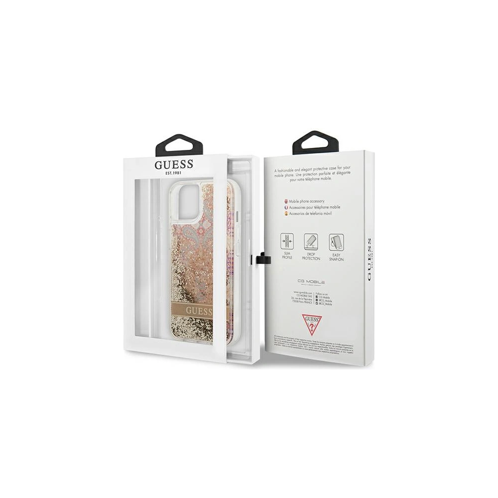 Hurtownia GSM - Etui Guess GUHCP13MLFLSD Apple iPhone 13 zlatý/gold hardcase Paisley Liquid Glitter - GUE1678GLD - {ean13} - Hurt