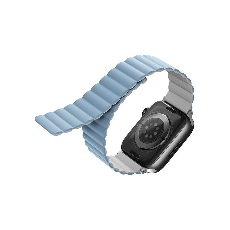 Hurtownia Uniq - 8886463679234 - UNIQ622WHTBLU - Pasek UNIQ Revix Apple Watch 4/5/6/7/SE/8/9 40/41mm Reversible Magnetic biały-niebieski/white-blue - B2B homescreen