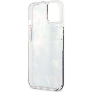 Hurtownia GSM - Case Guess GUHCP13SLFLSB Apple iPhone 13 mini blau/hardcase Flower Liquid Glitter - GUE1680BLU - {ean13} - Hurt