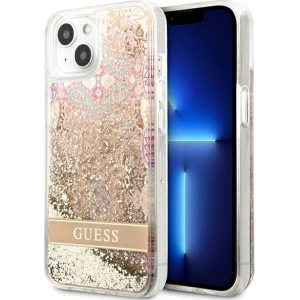 Hurtownia GSM - Case Guess GUHCP13SLFLSD Apple iPhone 13 mini gold/hartschale Paisley Liquid Glitter - GUE1681GLD - {ean13} - Hurt