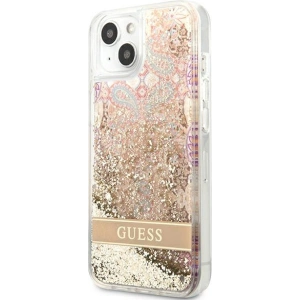 Hurtownia GSM - Case Guess GUHCP13SLFLSD Apple iPhone 13 mini gold/hartschale Paisley Liquid Glitter - GUE1681GLD - {ean13} - Hurt