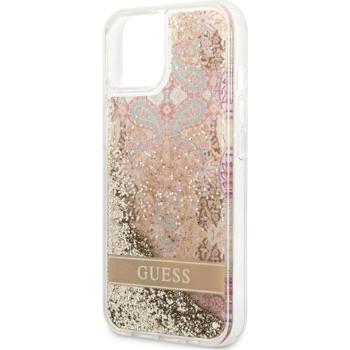 Etui Guess GUHCP13SLFLSD Apple iPhone 13 mini złoty/gold hardcase Paisley Liquid Glitter