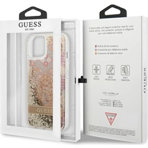 Hurtownia GSM - Case Guess GUHCP13SLFLSD Apple iPhone 13 mini gold/hartschale Paisley Liquid Glitter - GUE1681GLD - {ean13} - Hurt