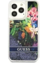Wholesale Guess GUHCP13XLFLSB Apple iPhone 13 Pro Max blue hardcase Flower Liquid Glitter - GUE1683BLU - {ean13} - Hurt