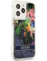 Wholesale Guess GUHCP13XLFLSB Apple iPhone 13 Pro Max blue hardcase Flower Liquid Glitter - GUE1683BLU - {ean13} - Hurt