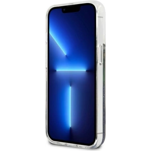 Etui Guess GUHCP13XLFLSB Apple iPhone 13 Pro Max niebieski/blue hardcase Flower Liquid Glitter