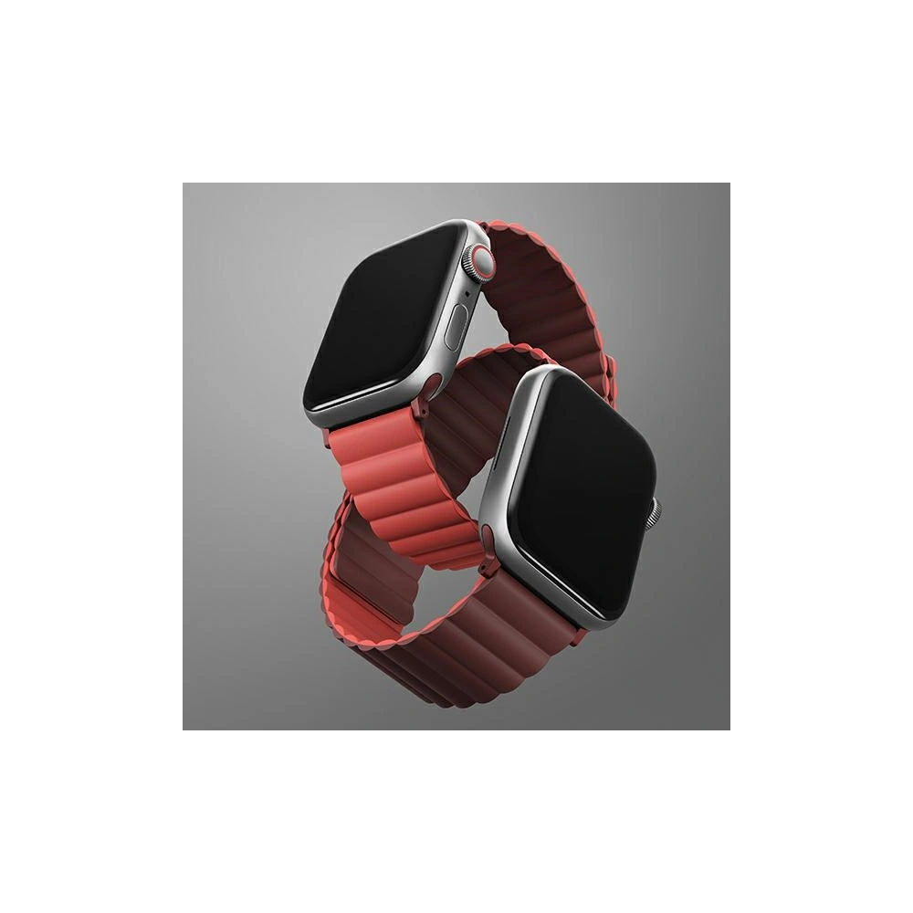 Hurtownia GSM - Pasek UNIQ Revix Apple Watch 4/5/6/7/SE/8/9/10 40/41/42mm Oboustranný Magnetic bordový-koralový/maroon-coral - UNIQ623MARCOL - {ean13} - Hurt