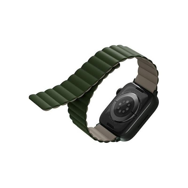 Uniq Distributor - 8886463679081 - UNIQ626GRNTAU - UNIQ Revix Apple Watch 4/5/6/7/SE 40/41mm Reversible Magnetic green-taupe - B2B homescreen