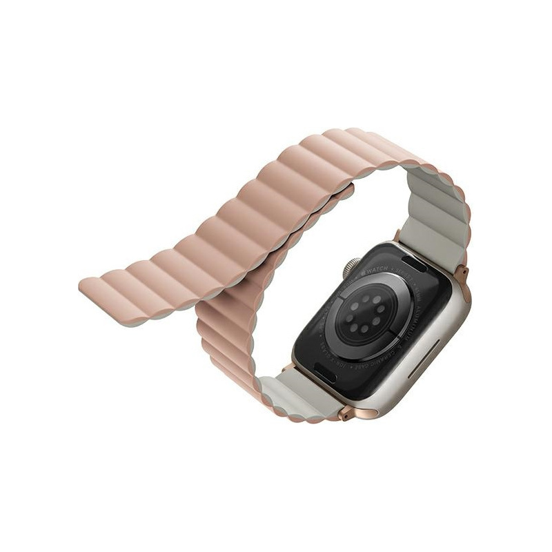 Hurtownia Uniq - 8886463679159 - UNIQ628PNKBEI - Pasek UNIQ Revix Apple Watch 4/5/6/7/SE/8/9/Ultra 44/45/49mm Reversible Magnetic różowy-beżowy/pink-beige - B2B homescreen