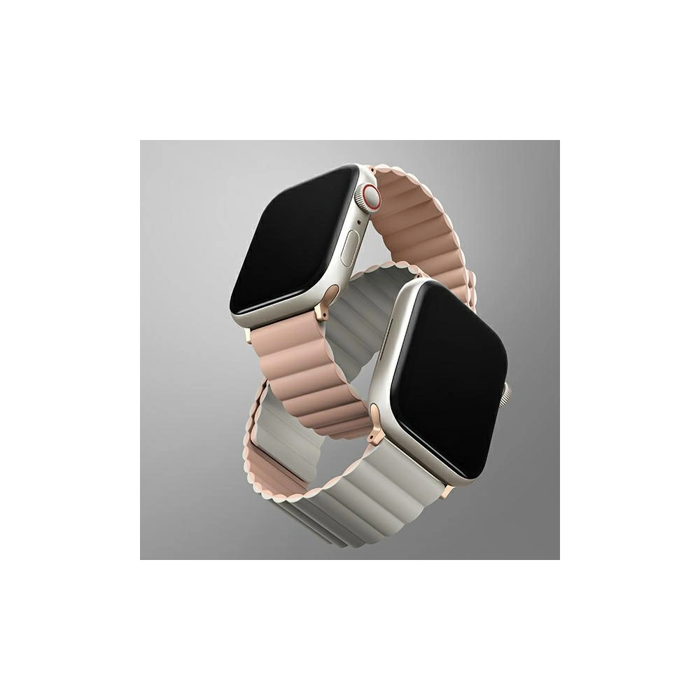 Hurtownia GSM - Pasek UNIQ Revix Apple Watch 4/5/6/7/SE/8/9/Ultra 44/45/49mm Reversible Magnetic růžový-bežový/pink-beige - UNIQ628PNKBEI - {ean13} - Hurt