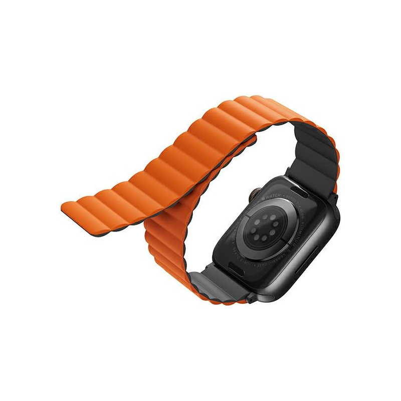 Hurtownia Uniq - 8886463679128 - UNIQ629GRYORG - Pasek UNIQ Revix Apple Watch 4/5/6/7/SE/8/9/Ultra 44/45/49mm Reversible Magnetic szary-pomarańczowy/grey-orange - B2B homescreen