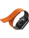 UNIQ Revix Apple Watch 4/5/6/7/SE/8/9/Ultra 44/45/49mm Reversible Magnetic szürke-narancs