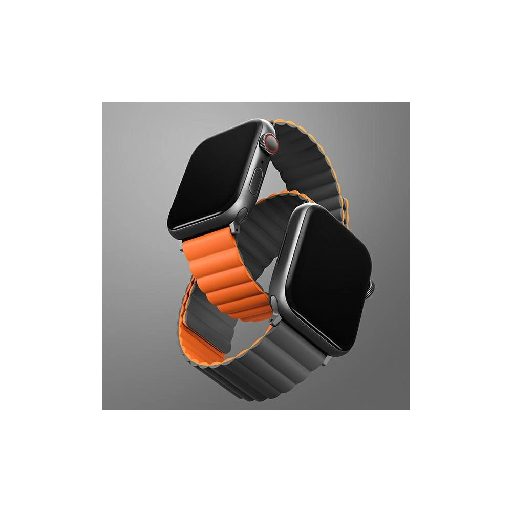 Hurtownia GSM - Pasek UNIQ Revix Apple Watch 4/5/6/7/SE/8/9/Ultra 44/45/49mm Reversible Magnetic šedá-oranžová/grey-orange - UNIQ629GRYORG - {ean13} - Hurt
