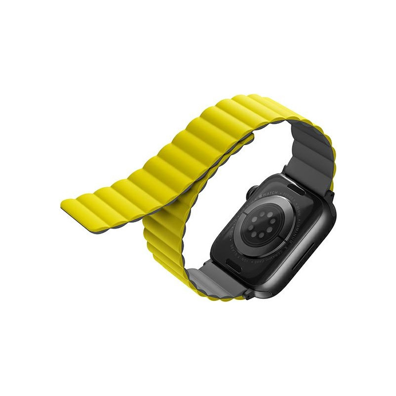 Hurtownia Uniq - 8886463679135 - UNIQ631YELGRY - Pasek UNIQ Revix Apple Watch 4/5/6/7/SE/8/9/Ultra 44/45/49mm Reversible Magnetic zółty-szary/yellow-grey - B2B homescreen